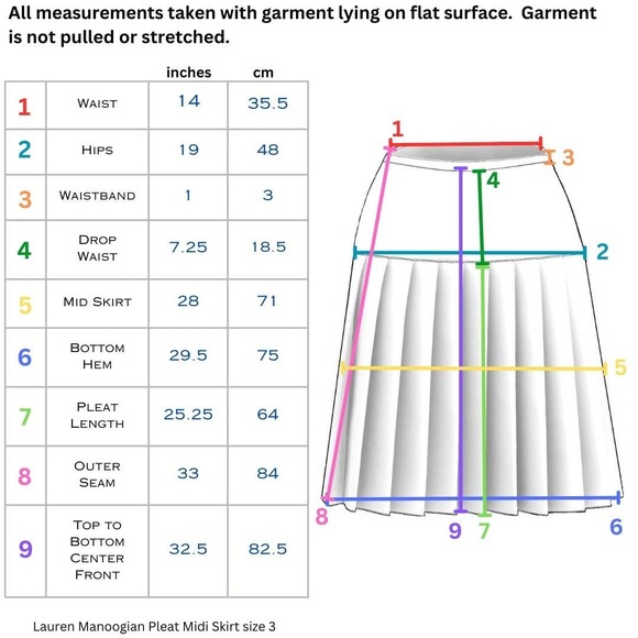 Lauren Manoogian Pleat Skirt Camel Sz 3 Large Pleated Drop Waist Wool Alpaca NWT - Picture 15 of 16